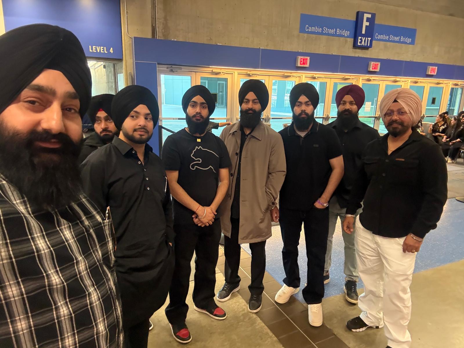 Group of Sikh men with traditional turbans